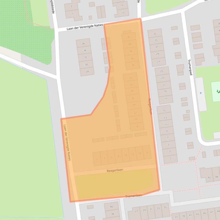 Kaart van postcodegebied 4463WV.