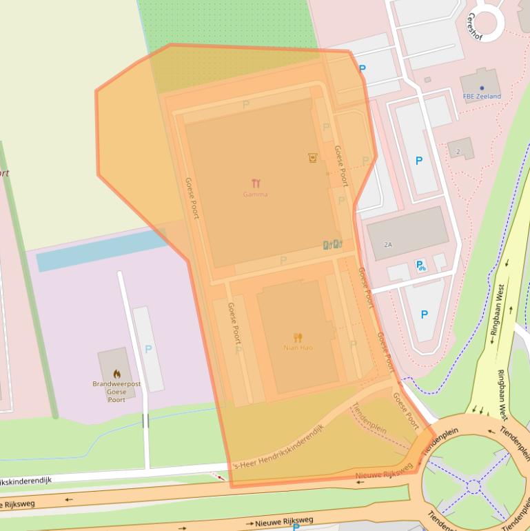 Kaart van postcodegebied 4463XC.