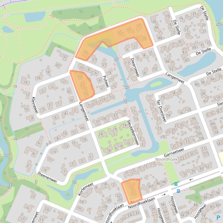 Kaart van postcodegebied 4464BH.