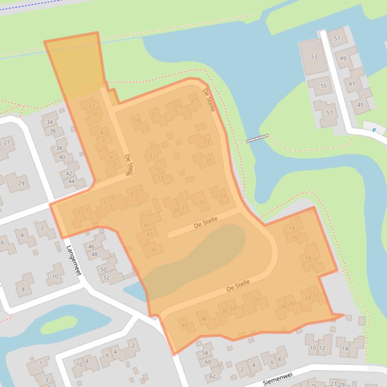 Kaart van postcodegebied 4464BP.