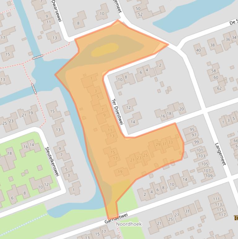 Kaart van postcodegebied 4464BS.