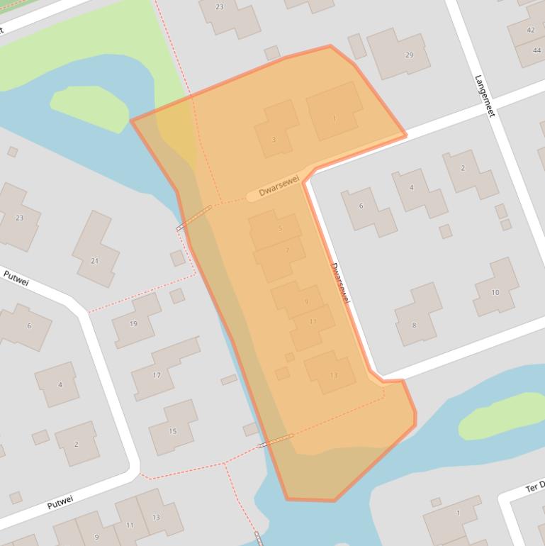 Kaart van postcodegebied 4464BW.