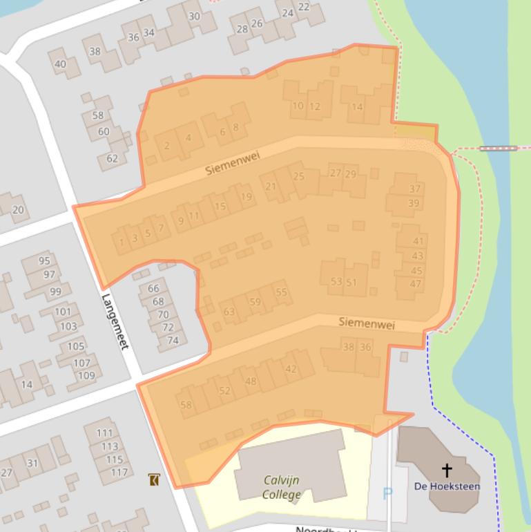 Kaart van postcodegebied 4464BX.