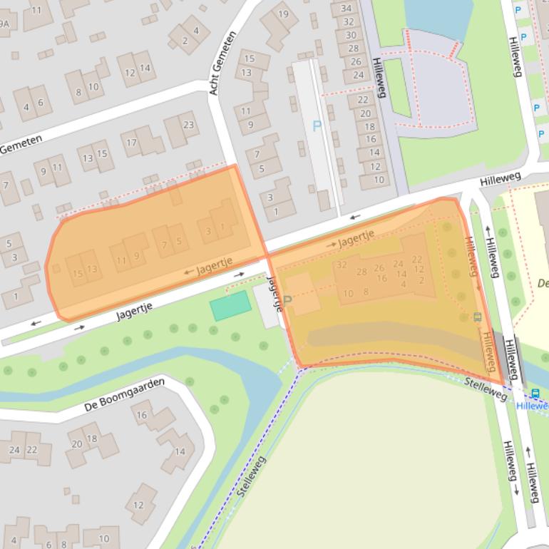 Kaart van postcodegebied 4464JB.