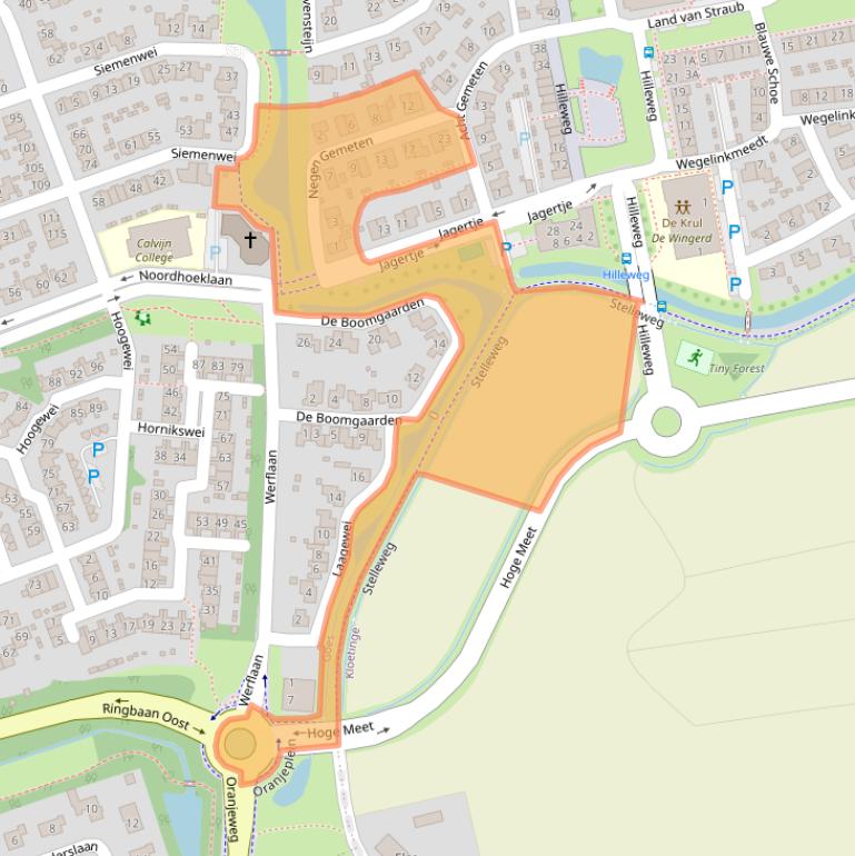 Kaart van postcodegebied 4464JC.