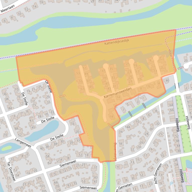 Kaart van postcodegebied 4464JG.