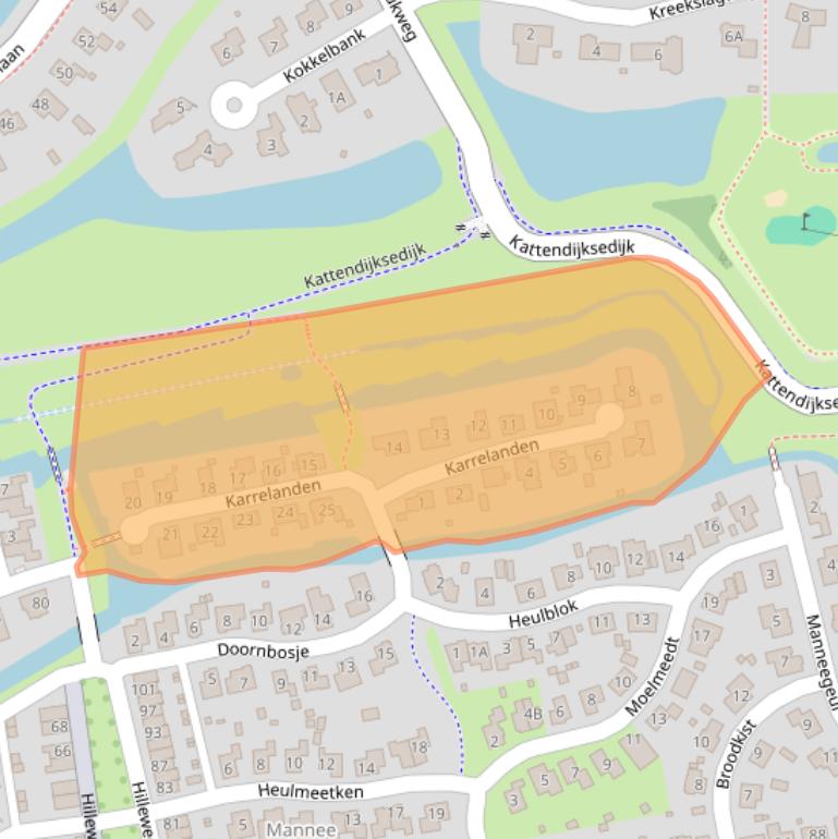 Kaart van postcodegebied 4464JH.
