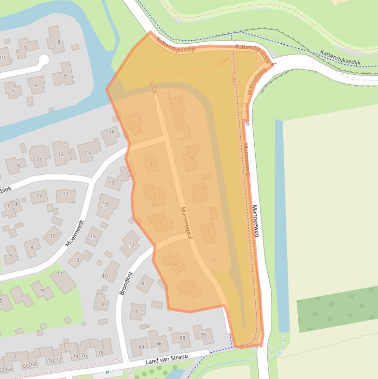 Kaart van postcodegebied 4464JN.