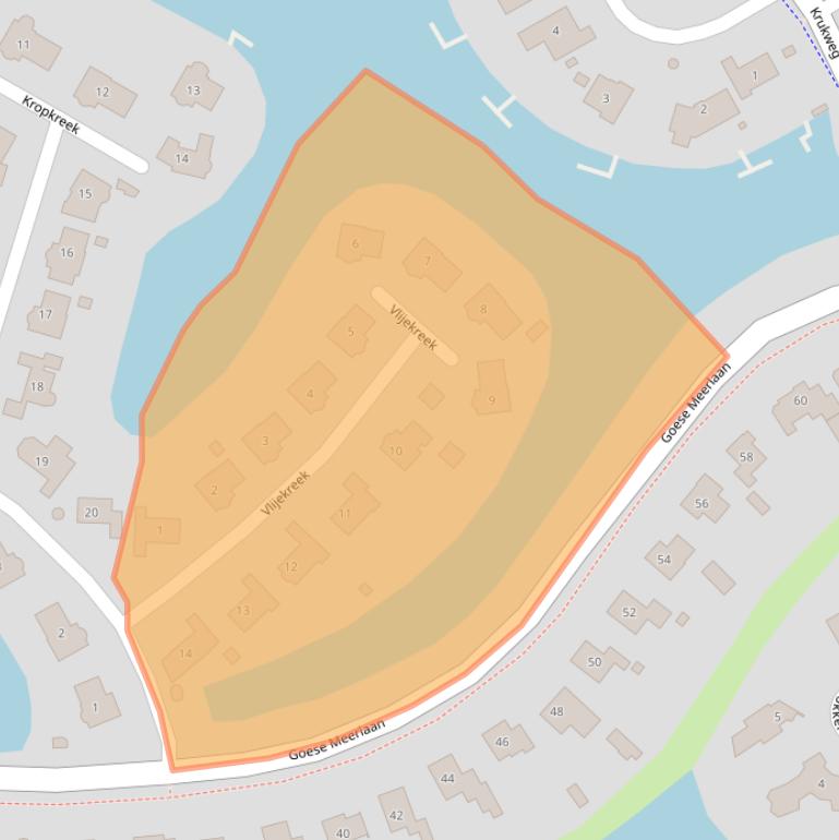 Kaart van postcodegebied 4465AK.