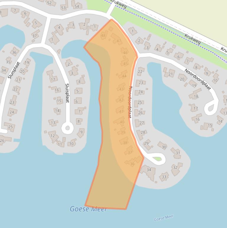 Kaart van postcodegebied 4465AX.