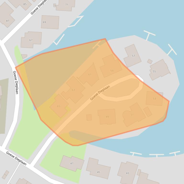 Kaart van postcodegebied 4465AZ.