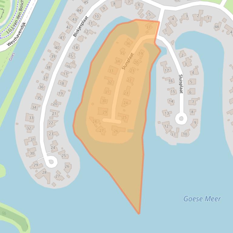 Kaart van postcodegebied 4465BB.