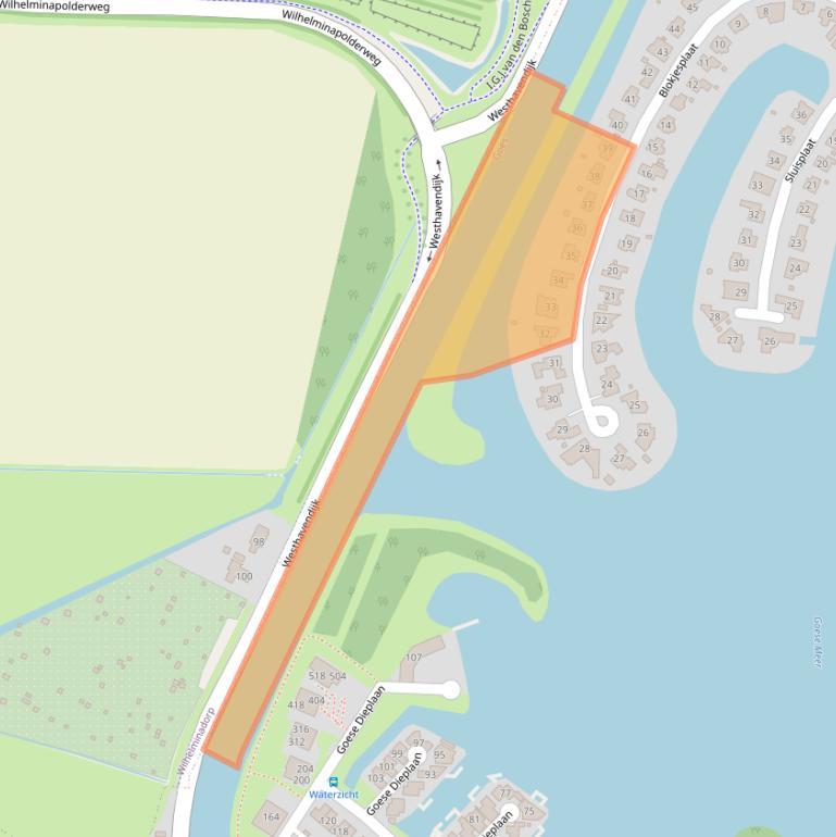 Kaart van postcodegebied 4465BE.