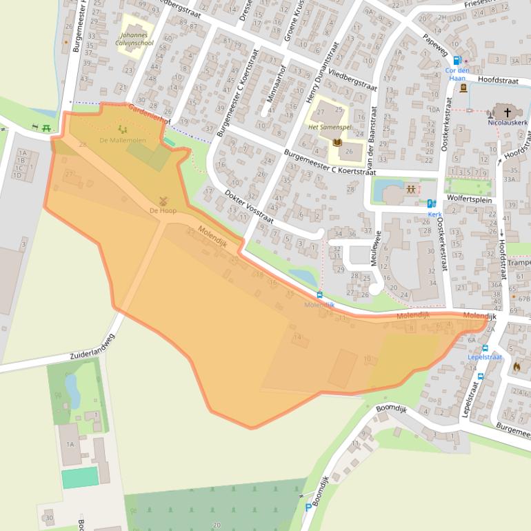 Kaart van postcodegebied 4471BN.