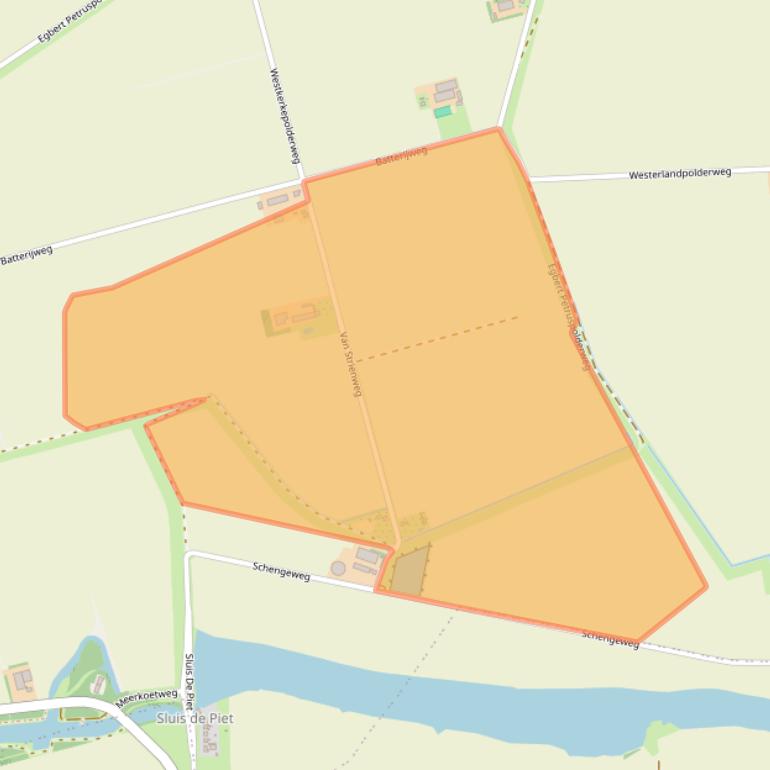 Kaart van postcodegebied 4471RH.