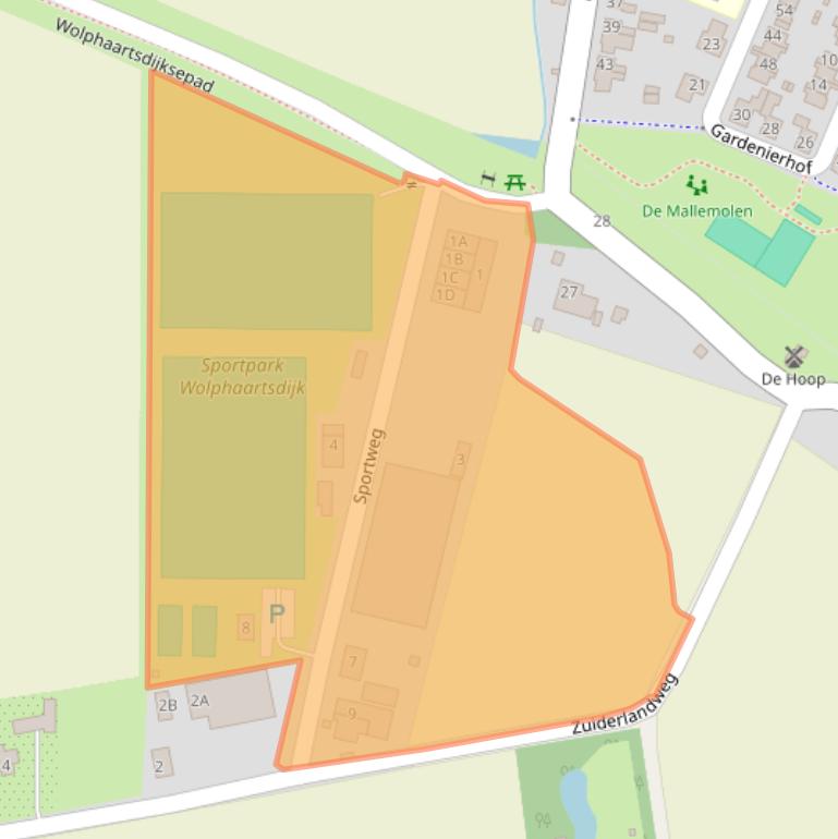 Kaart van postcodegebied 4471RP.