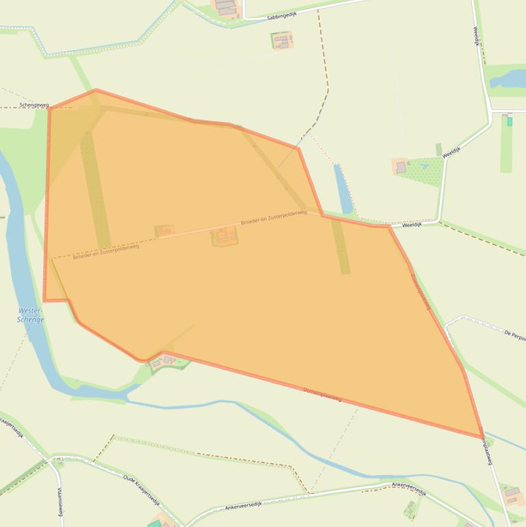 Kaart van postcodegebied 4471RT.