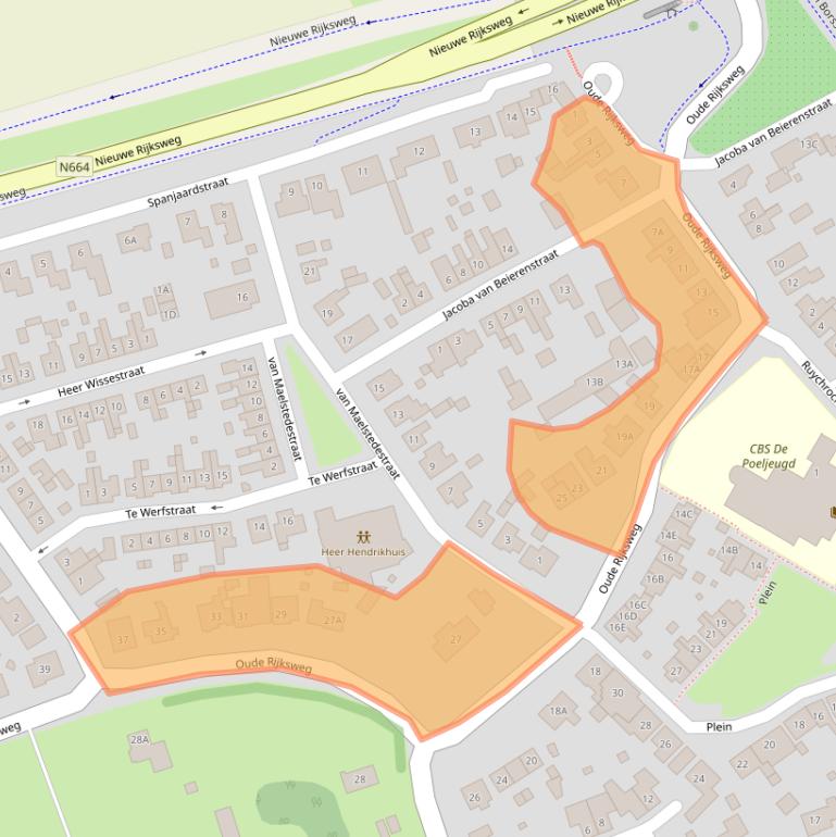 Kaart van postcodegebied 4472AD.