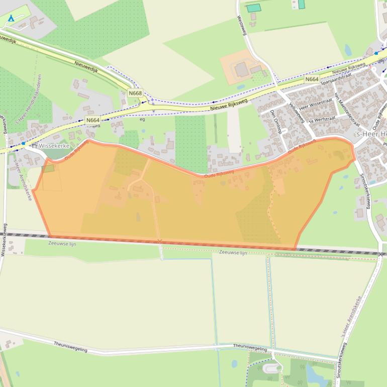 Kaart van postcodegebied 4472AH.