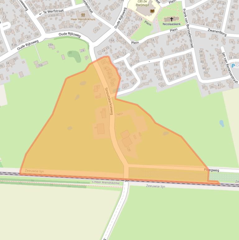 Kaart van postcodegebied 4472AJ.