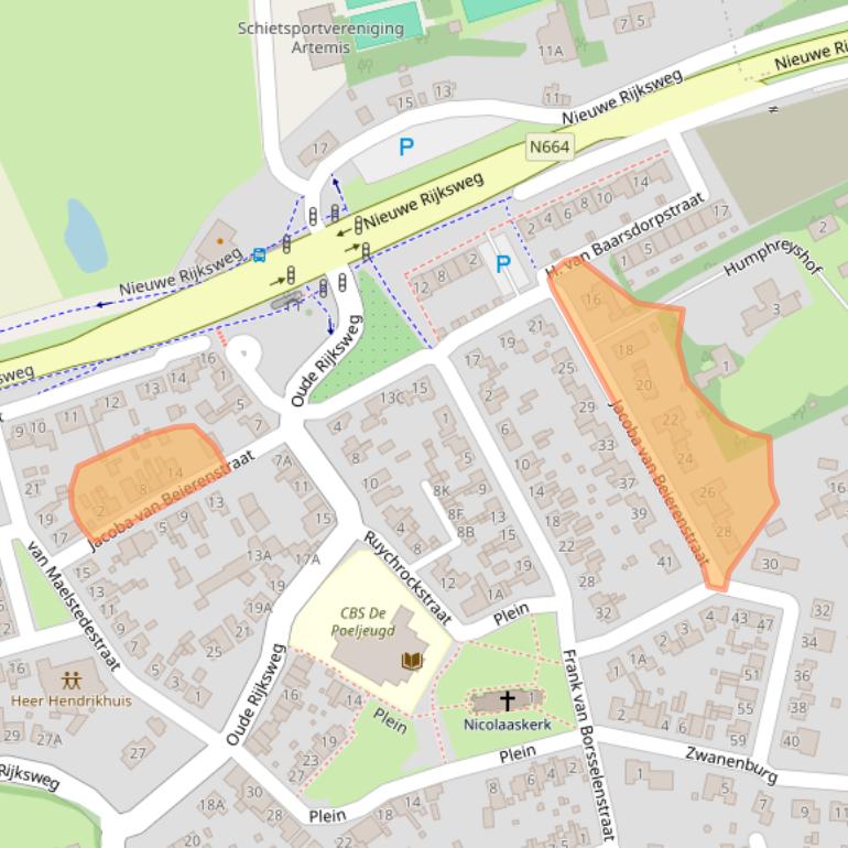 Kaart van postcodegebied 4472BC.