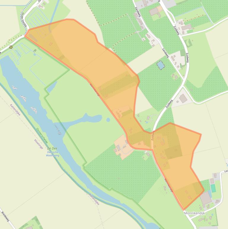 Kaart van postcodegebied 4474NB.