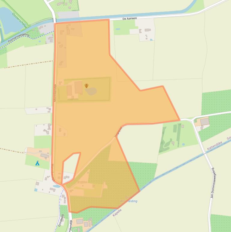 Kaart van postcodegebied 4474NC.