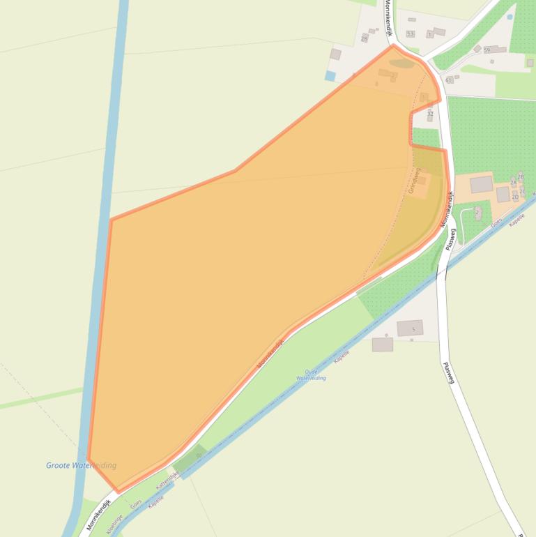 Kaart van postcodegebied 4474NN.