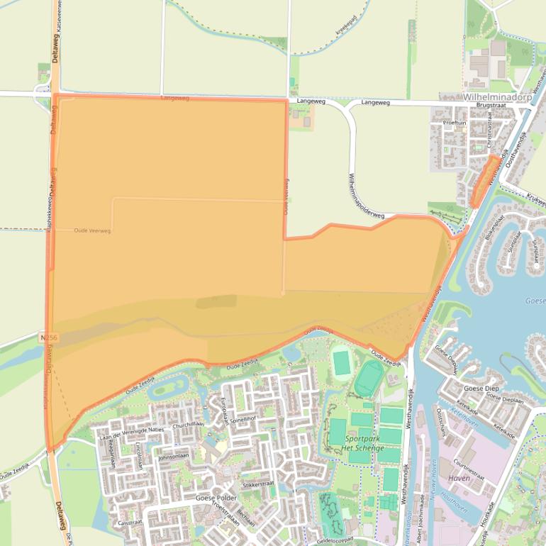 Kaart van postcodegebied 4475AE.