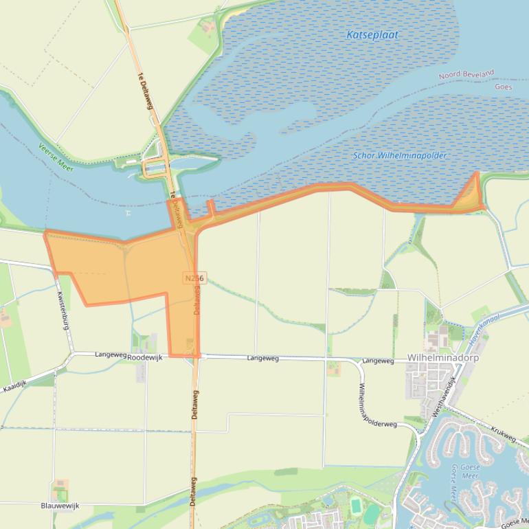 Kaart van postcodegebied 4475PB.