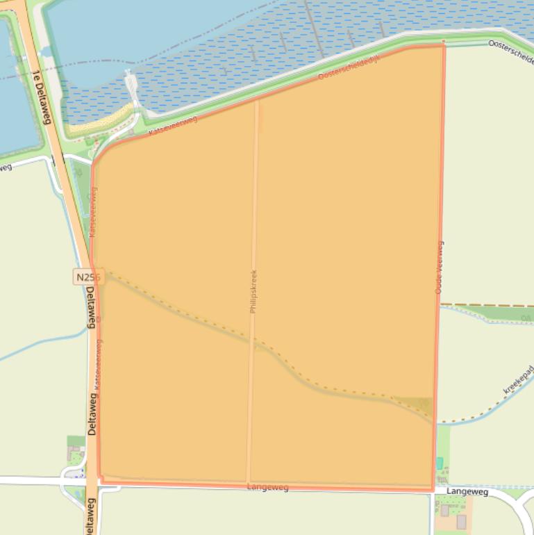 Kaart van postcodegebied 4475PE.