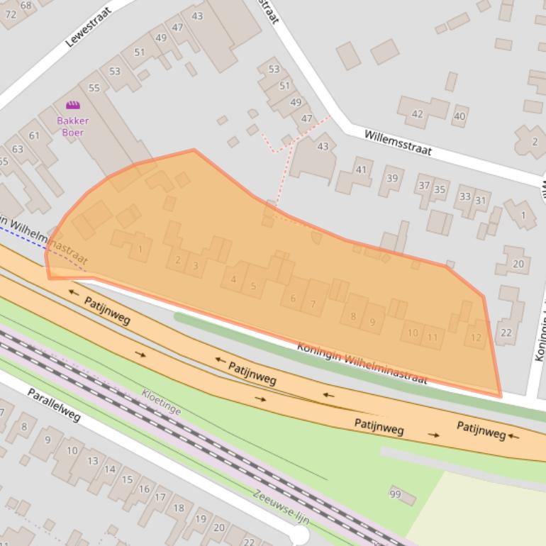 Kaart van postcodegebied 4481AA.