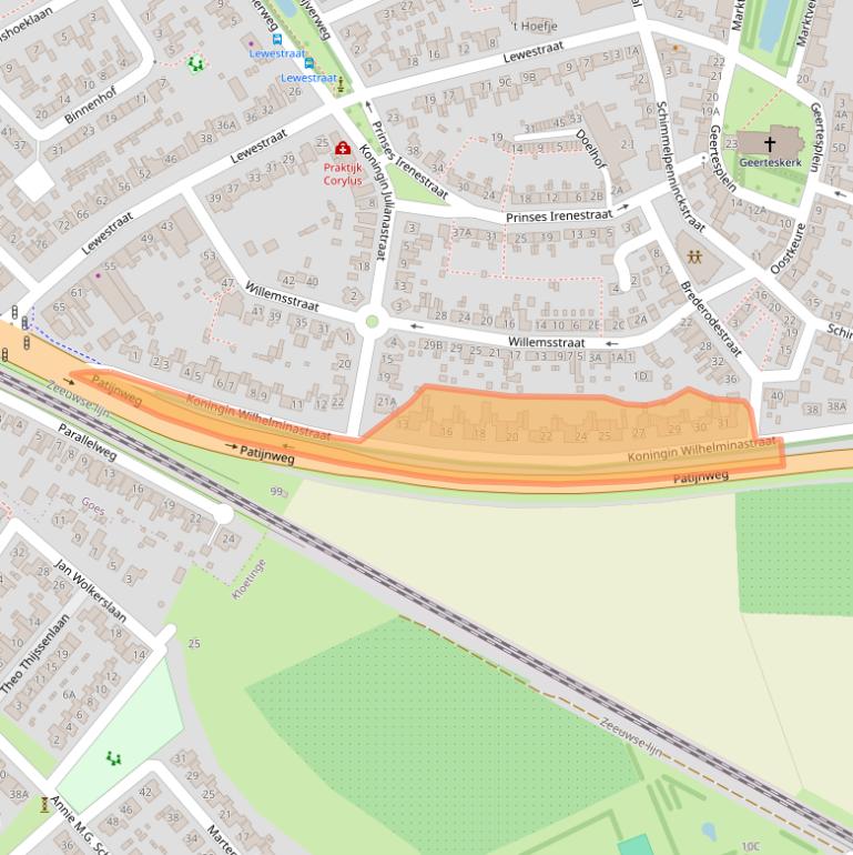 Kaart van postcodegebied 4481AB.