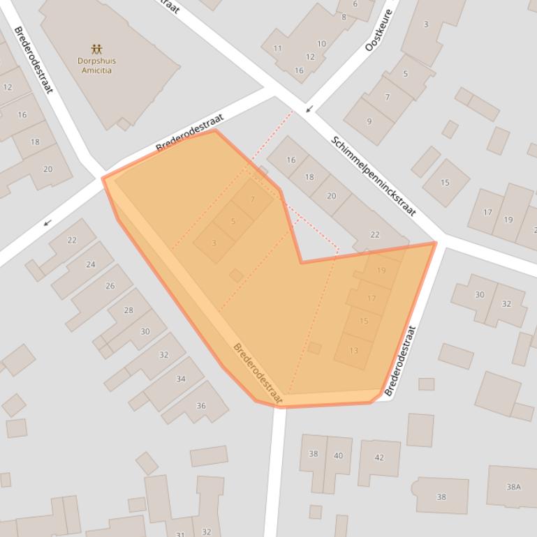 Kaart van postcodegebied 4481AD.