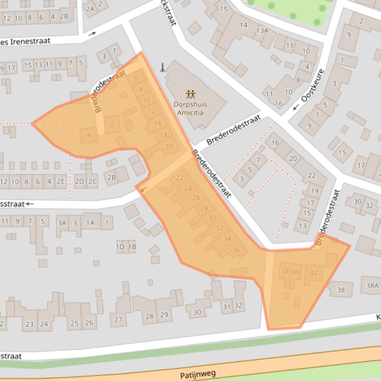 Kaart van postcodegebied 4481AE.