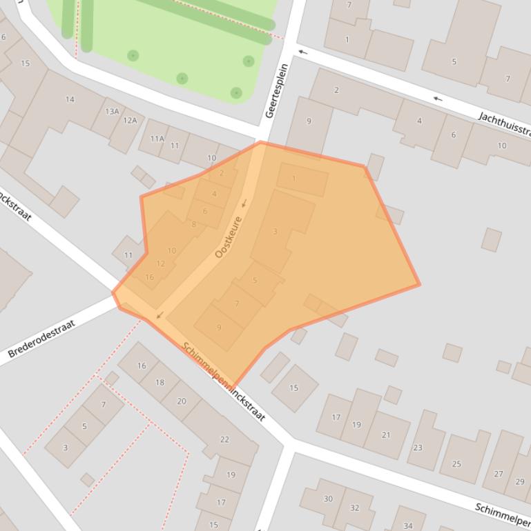 Kaart van postcodegebied 4481AM.