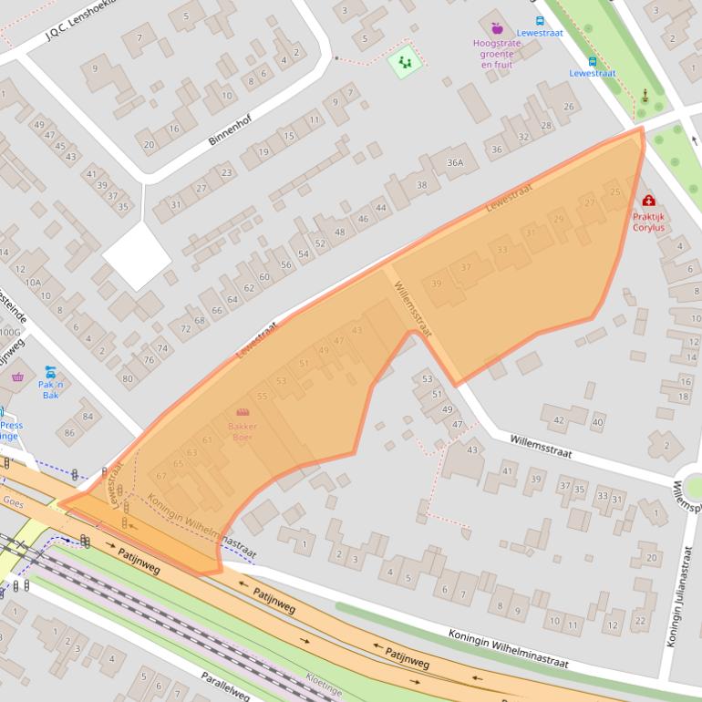 Kaart van postcodegebied 4481BC.