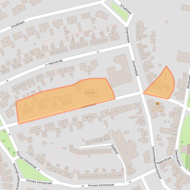 Kaart van postcodegebied 4481BD.