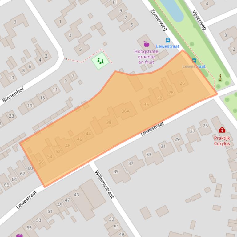 Kaart van postcodegebied 4481BE.