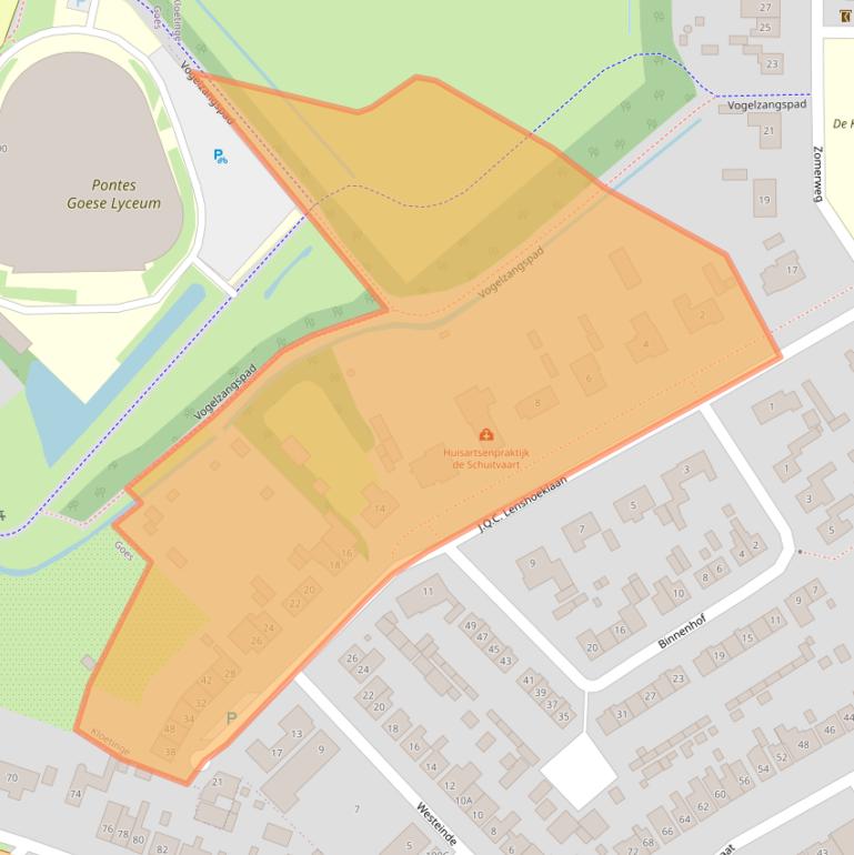 Kaart van postcodegebied 4481BS.