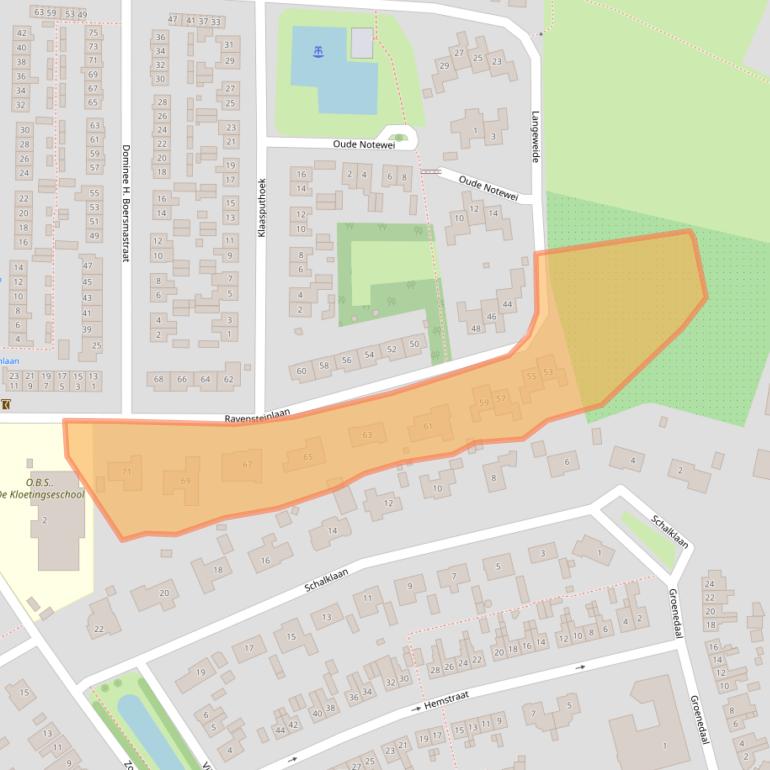 Kaart van postcodegebied 4481CJ.