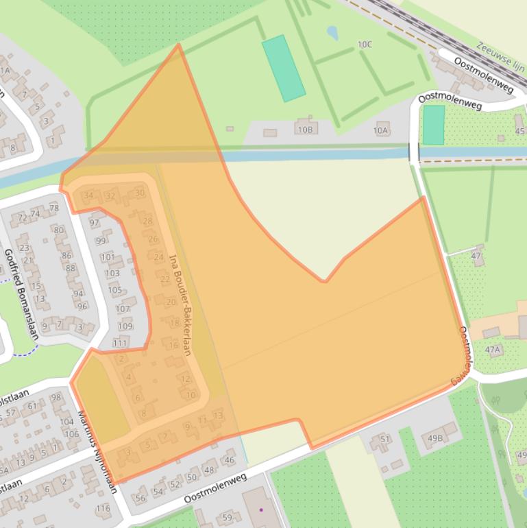 Kaart van postcodegebied 4481DB.