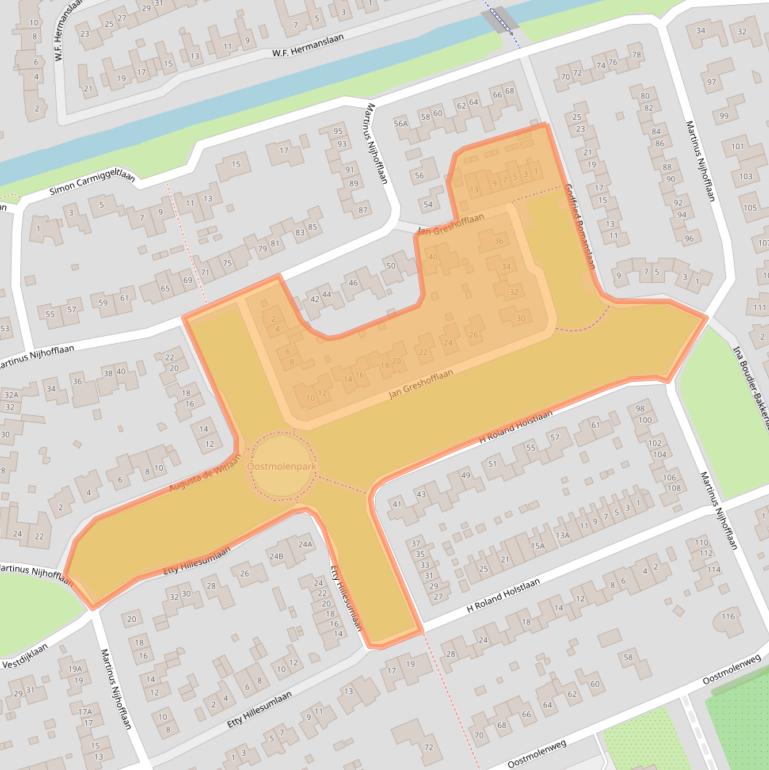 Kaart van postcodegebied 4481DD.