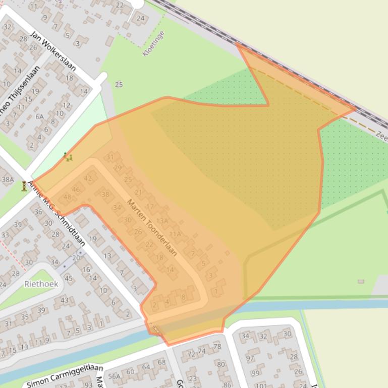 Kaart van postcodegebied 4481DJ.