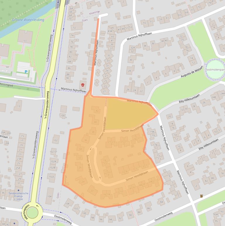 Kaart van postcodegebied 4481DM.