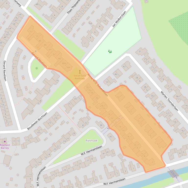 Kaart van postcodegebied 4481DS.