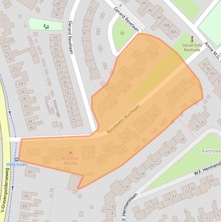 Kaart van postcodegebied 4481DV.