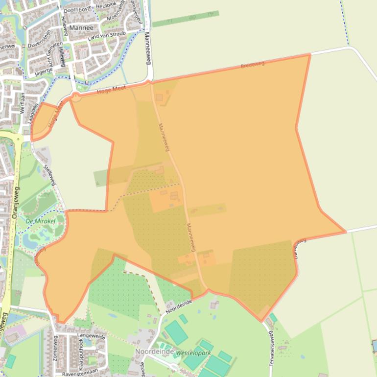 Kaart van postcodegebied 4481NB.