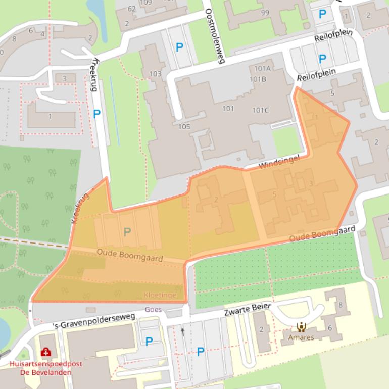 Kaart van postcodegebied 4481PS.