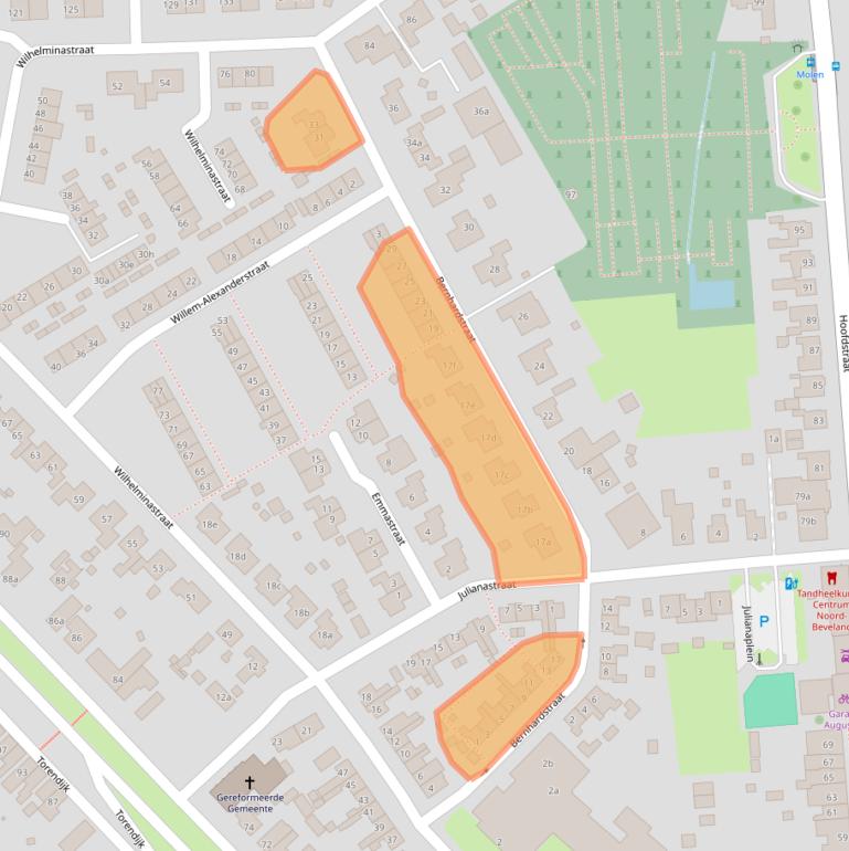 Kaart van postcodegebied 4484AM.